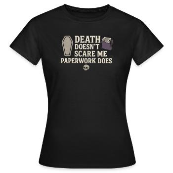 Cadavre Science Humour noir Mort Positif - T-shirt Femme - noir - Devant - AI Model Female 172 dark (172cm)