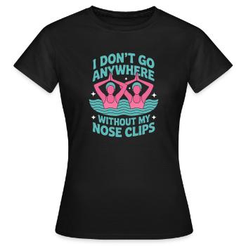 Synchronschwimmen Kunstschwimmen Wassersport - Frauen T-Shirt - Schwarz - Vorne - AI Model Female 172 dark (172cm)