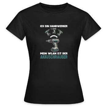 Tournevis sans fil Widyman WLAN - T-shirt Femme - noir - Devant - AI Model Female 172 dark (172cm)