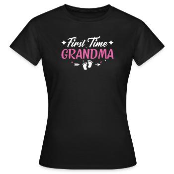 Grossesse Futur Cadeau de Mamie - T-shirt Femme - noir - Devant - AI Model Female 172 dark (172cm)