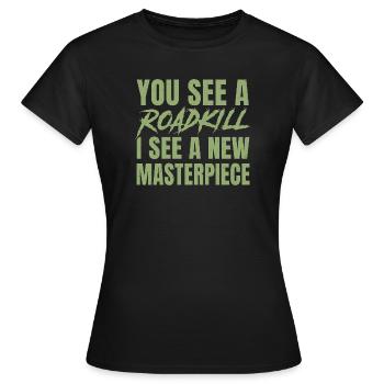 Tierpräparation für das Design von Präparatoren - Frauen T-Shirt - Schwarz - Vorne - AI Model Female 172 dark (172cm)