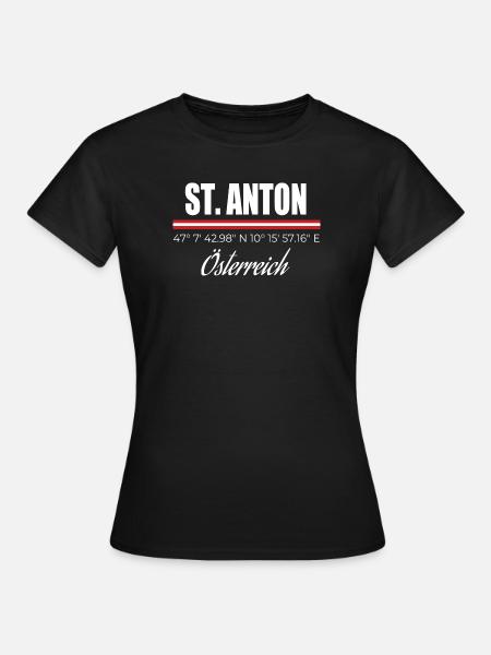 St. Anton - Frauen T-Shirt - Schwarz