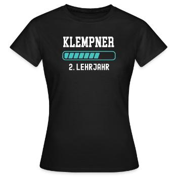 Apprentissage de plombier 2ème année d’apprentissage 2ème année d’apprentissage - T-shirt Femme - noir - Devant - AI Model Female 172 dark (172cm)