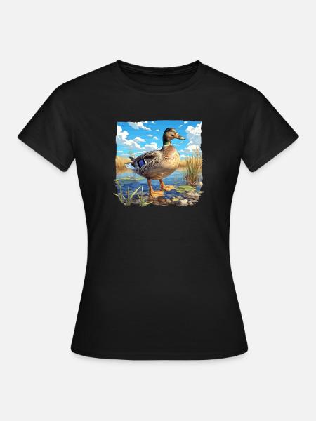 Enten Ente - Frauen T-Shirt - Schwarz