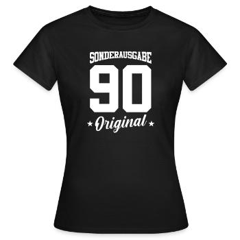 90 Geburtstag - Frauen T-Shirt - Schwarz - Vorne - AI Model Female 172 dark (172cm)