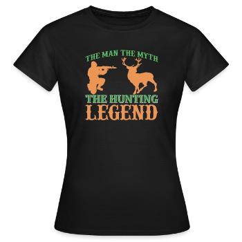 Jagd Legende - Frauen T-Shirt - Schwarz - Vorne - AI Model Female 172 dark (172cm)