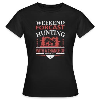 Jagd Wochenende - Frauen T-Shirt - Schwarz - Vorne - AI Model Female 172 dark (172cm)