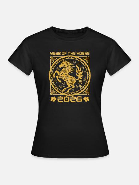 Chinese New Year Year of the Fire Horse 2026 - Women's T-Shirt - black