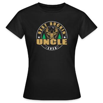 Chasseur Oncle Cadeau Chasse Chasse Chasseur Examen - T-shirt Femme - noir - Devant - AI Model Female 172 dark (172cm)