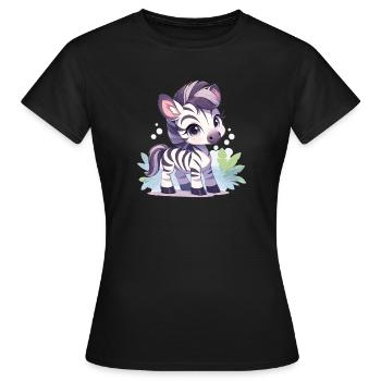 Zèbres Zèbre - T-shirt Femme - noir - Devant - AI Model Female 172 dark (172cm)
