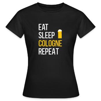 Köln Karneval Kölnfan Ich Liebe Koeln Kölsch Bier - Frauen T-Shirt - Schwarz - Vorne - AI Model Female 172 dark (172cm)