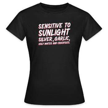 My Kind Of Sensitive - Women's T-Shirt - black - Front - AI Model Female 172 dark (172cm)