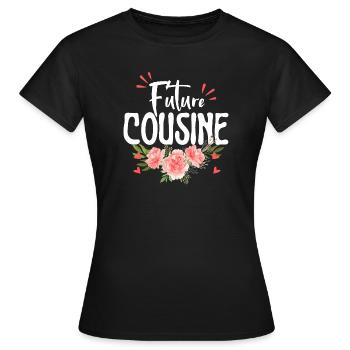 Future granny, flowery pregnancy announcement - Women's T-Shirt - black - Front - AI Model Female 172 dark (172cm)