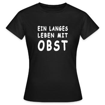 Obst - Frauen T-Shirt - Schwarz - Vorne - AI Model Female 172 dark (172cm)