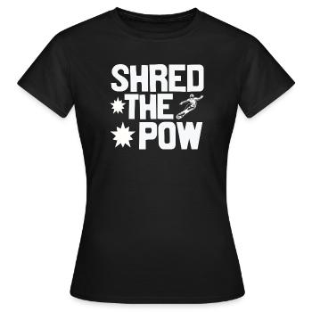 Shred the pow - Women's T-Shirt - black - Front - AI Model Female 172 dark (172cm)