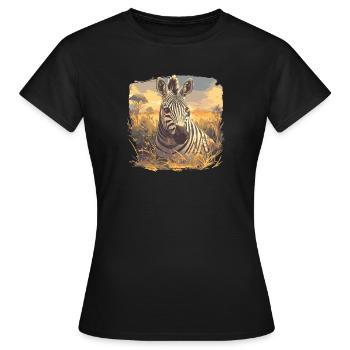 Zèbres Zèbre - T-shirt Femme - noir - Devant - AI Model Female 172 dark (172cm)