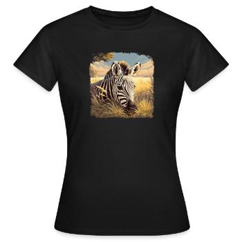 Zèbres Zèbre - T-shirt Femme - noir - Devant - AI Model Female 172 dark (172cm)
