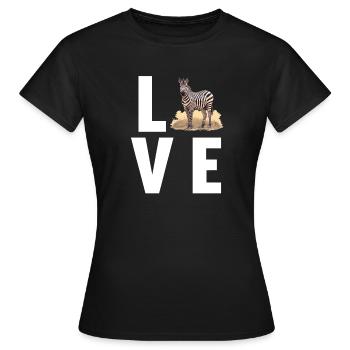 Zèbres Zèbre - T-shirt Femme - noir - Devant - AI Model Female 172 dark (172cm)