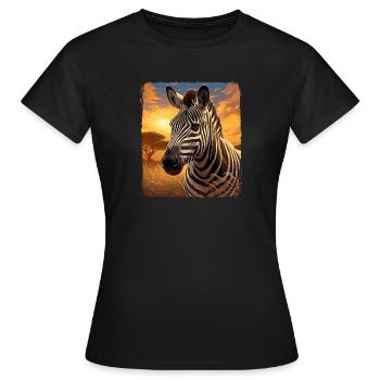 Zèbres Zèbre - T-shirt Femme - noir - Devant - AI Model Female 172 dark (172cm)