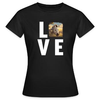Zèbres Zèbre - T-shirt Femme - noir - Devant - AI Model Female 172 dark (172cm)