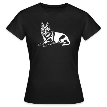Schäferhund - Frauen T-Shirt - Schwarz - Vorne - AI Model Female 172 dark (172cm)