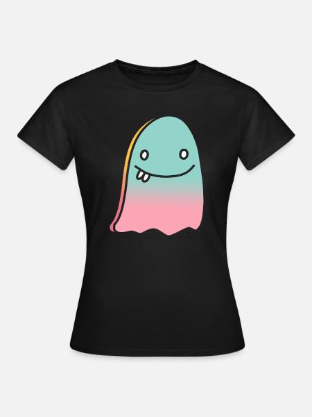 Geist doodle gradient - Frauen T-Shirt - Schwarz