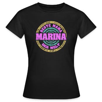 Mère Marina - T-shirt Femme - noir - Devant - AI Model Female 172 dark (172cm)