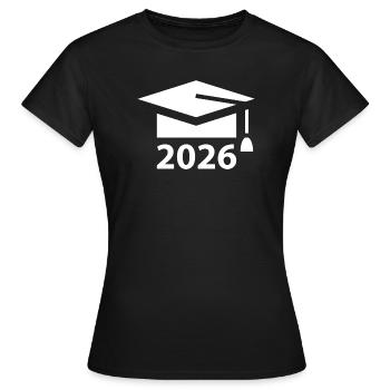 ABI 2026 Abitur Abschlussfeier Abiball - Frauen T-Shirt - Schwarz - Vorne - AI Model Female 172 dark (172cm)