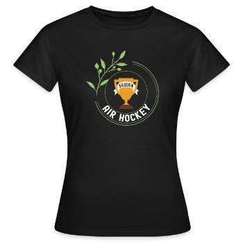 Championnat du tournoi de vainqueur de l’air hockey sur air - T-shirt Femme - noir - Devant - AI Model Female 172 dark (172cm)