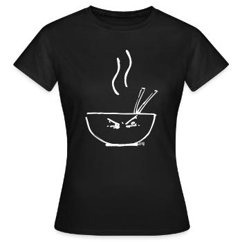 Soupe chaude - T-shirt Femme - noir - Devant - AI Model Female 172 dark (172cm)