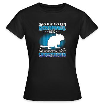 Gerbil Ding Rodent Gerbil - Women's T-Shirt - black - Front - AI Model Female 172 dark (172cm)