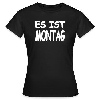 Lundi - T-shirt Femme - noir - Devant - AI Model Female 172 dark (172cm)