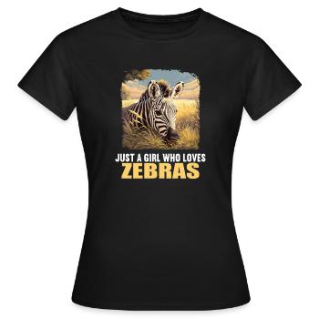 Zèbres Zèbre - T-shirt Femme - noir - Devant - AI Model Female 172 dark (172cm)