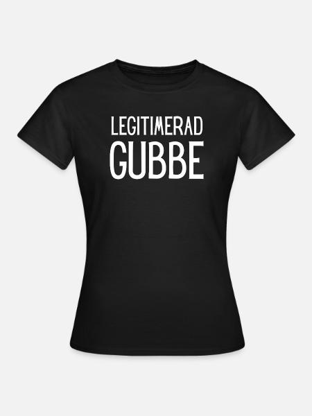 Legitimerad gubbe - T-shirt dam - svart
