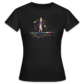 Gymnastique Barres parallèles Gymnastique artistique - T-shirt Femme - noir - Devant - AI Model Female 172 dark (172cm)