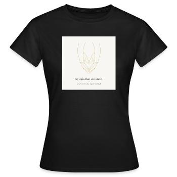 La sympathie naît – avant même de parler - T-shirt Femme - noir - Devant - AI Model Female 172 dark (172cm)