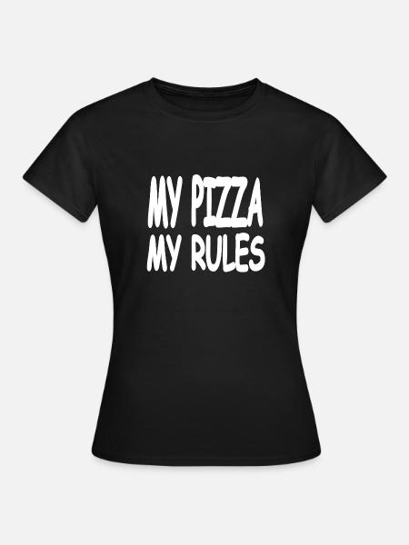 Pizza - Frauen T-Shirt - Schwarz