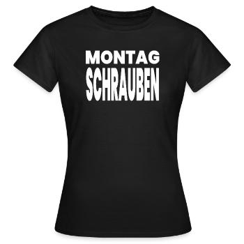 Schrauben - Frauen T-Shirt - Schwarz - Vorne - AI Model Female 172 dark (172cm)