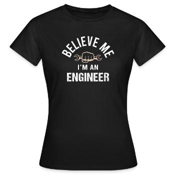 Génie mécanique Ingénieur mécanique - T-shirt Femme - noir - Devant - AI Model Female 172 dark (172cm)