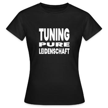 Tuning - Frauen T-Shirt - Schwarz - Vorne - AI Model Female 172 dark (172cm)