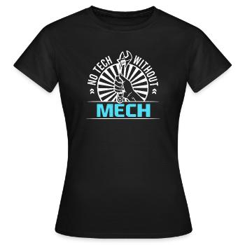 Génie mécanique Ingénieur mécanique - T-shirt Femme - noir - Devant - AI Model Female 172 dark (172cm)