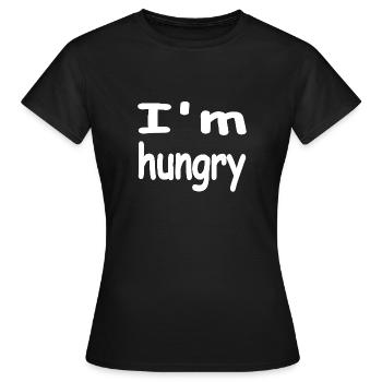 Hunger - Frauen T-Shirt - Schwarz - Vorne - AI Model Female 172 dark (172cm)
