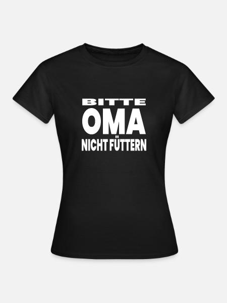 Oma - Frauen T-Shirt - Schwarz