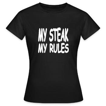 Steak - Women's T-Shirt - black - Front - AI Model Female 172 dark (172cm)
