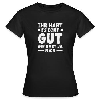 Tu l’as bien – tu m’as - T-shirt Femme - noir - Devant - AI Model Female 172 dark (172cm)
