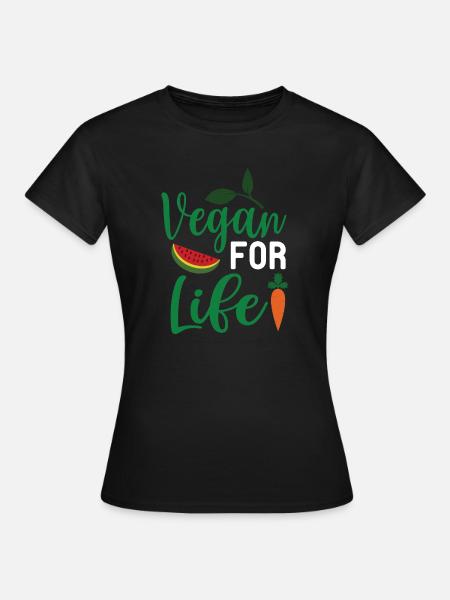 Vegan fürs Leben - Frauen T-Shirt - Schwarz