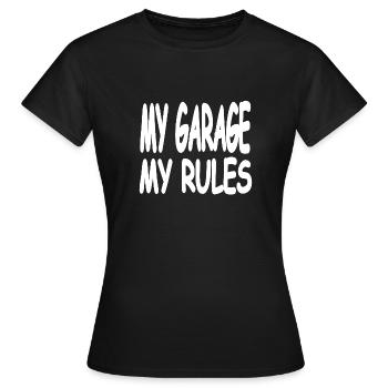Garage - Frauen T-Shirt - Schwarz - Vorne - AI Model Female 172 dark (172cm)