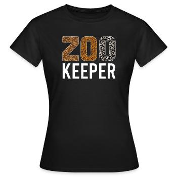 Zoo Gardien de zoo Gardien de zoo Vintage Zoo Wildlife - T-shirt Femme - noir - Devant - AI Model Female 172 dark (172cm)
