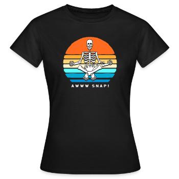 Arm Fracture Halloween Skeleton Bone Bone Fracture - Women's T-Shirt - black - Front - AI Model Female 172 dark (172cm)