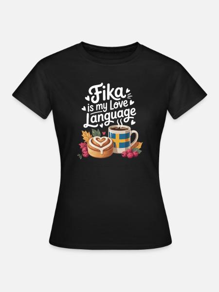 Fika - T-shirt dam - svart